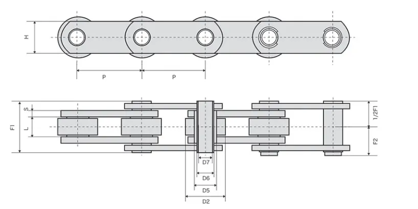 701CSS Stainless Steel Hollow Pin Chain