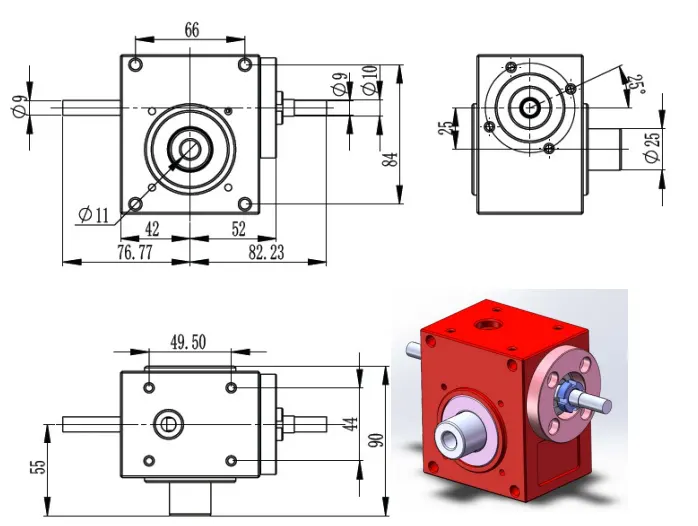 SSRV040 Worm Gear Reducer