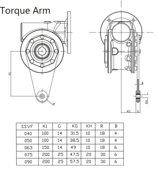 RDF-SSVF50 Stainless Steel Reduction Gearbox