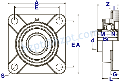Stainless Steel 4-Bolt Flange Bearings