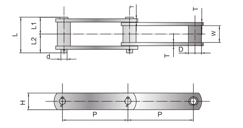 Stainless Steel Chain for Mud Collection Machine SSHSS4124