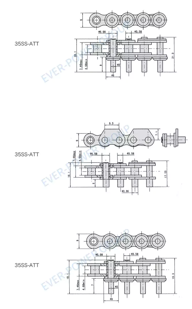 Stainless Steel Chains for Welding Machine