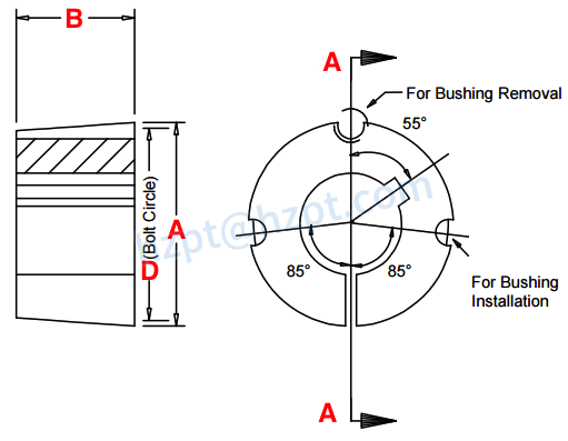 SS 4545 Stainless Steel Taper Lock Bushing