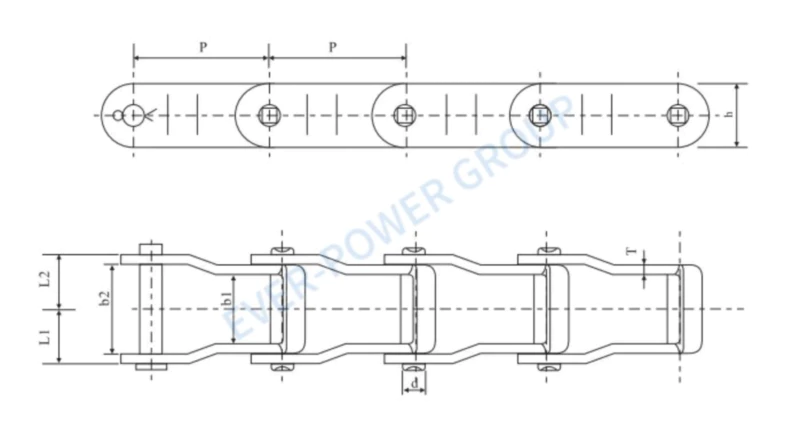D667K Stainless Steel Pintle Chain