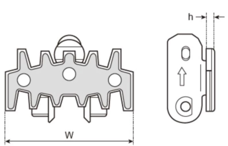 Plastic Flexible Chains Steel Top Chain Replacement Of System Plast N - M83ST