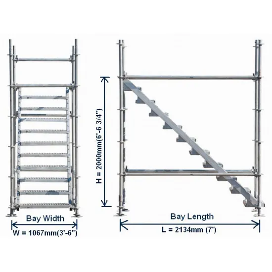 Stringer Stair For Ring Lock System Scaffolding