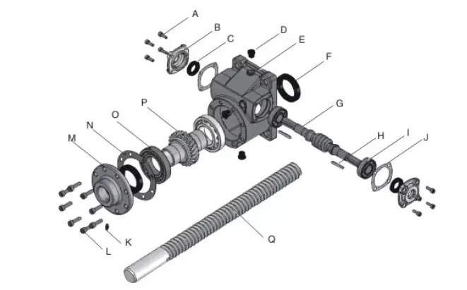 SWL Series Electric Worm Gear Screw Jack for Electric Lifting Platforms