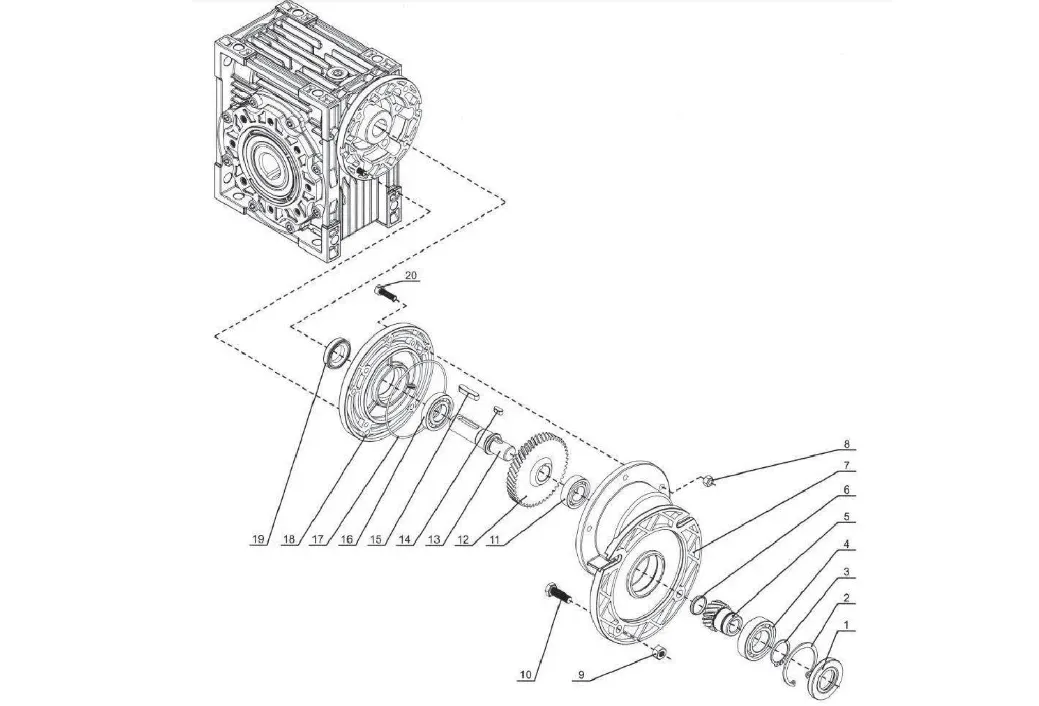 PC+RDF-NMRV Worm Gearbox with Pre-stage Helical Gear Unit