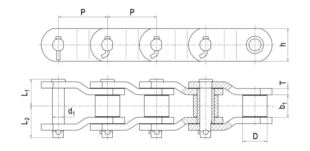 Sugar Mill Chains With Bent Plate