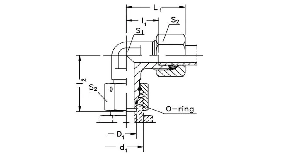 Swivel Nut Elbow Fitting-EW Hydraulic Fittings