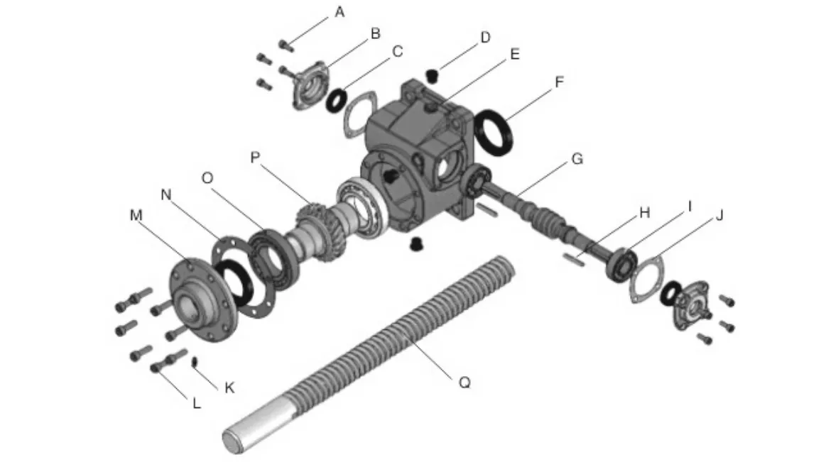SWL Series Worm Gear Screw Jack for Jump Form Construction Lifting