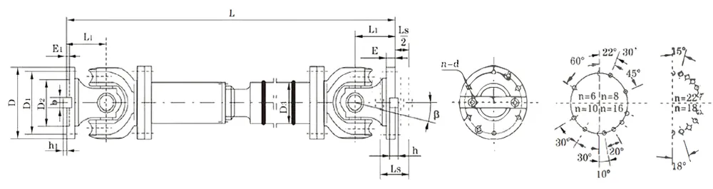 SWP-E Long Flex Double Flange Type Universal Joint Coupling