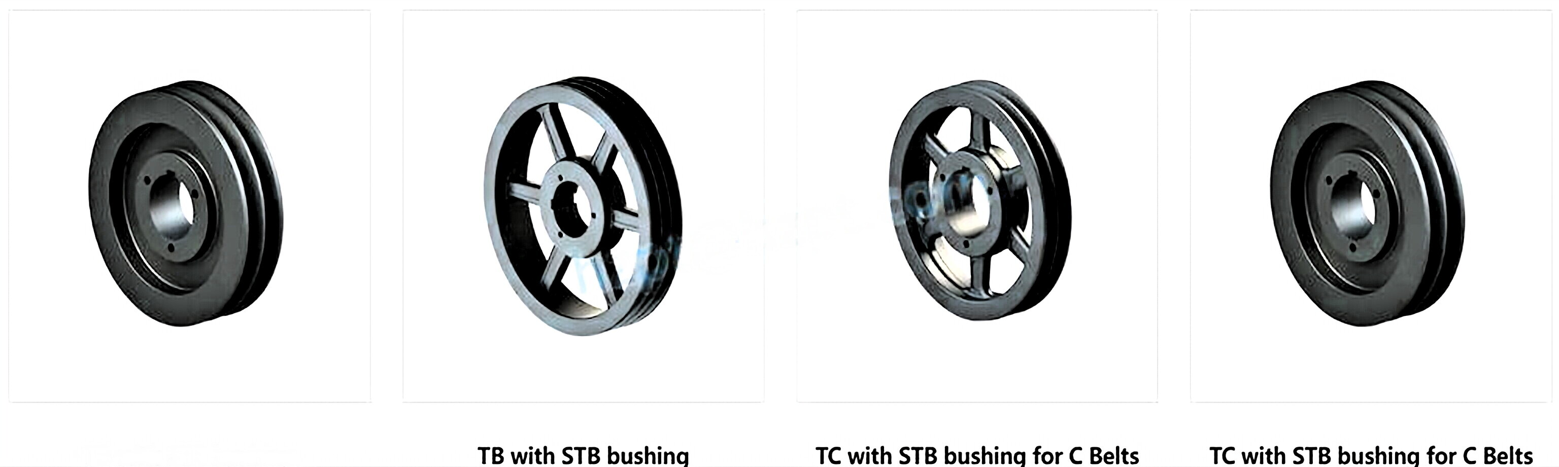 6TC Series Cast Iron Sheaves with Split Taper Bushings for Use with All “C” Section Belts