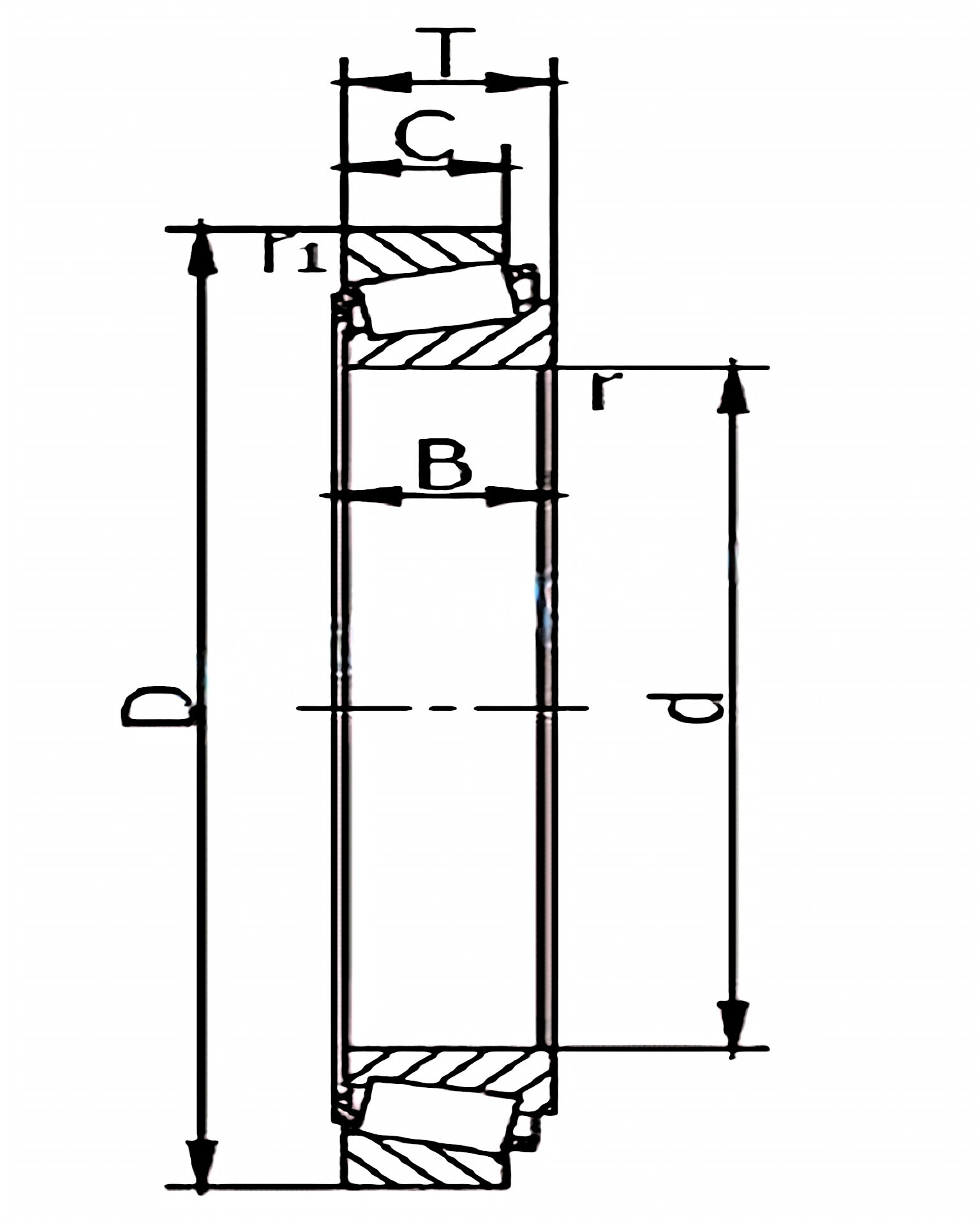 Single-row Metric Size Tapered Roller Bearings