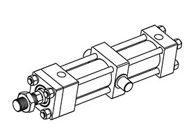 TC Middle Trunnion Type Heavy Rod Hydraulic Cylinder