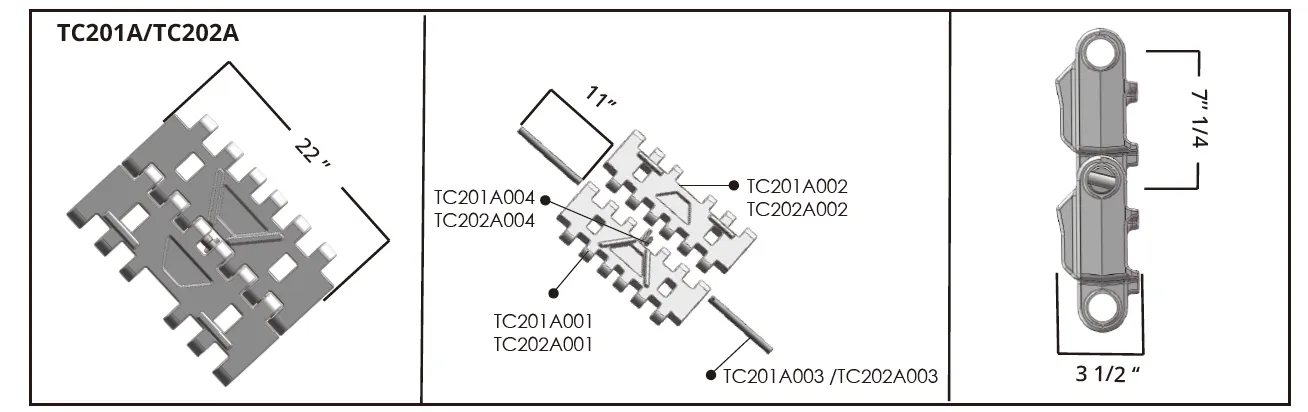Continuous Miner Crawler Chain