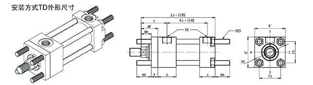 YGD Light Rod Hydraulic Cylinder