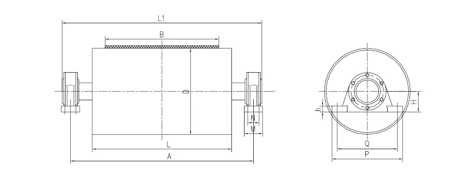 TD75 Belt Conveyor Bend Pulley for Mining Machinery