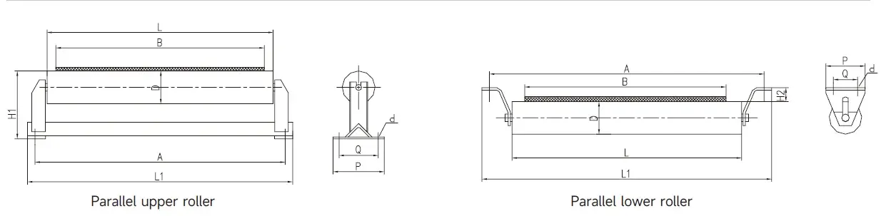 TD75 Belt Conveyor Parallel Idler for Mining Machinery