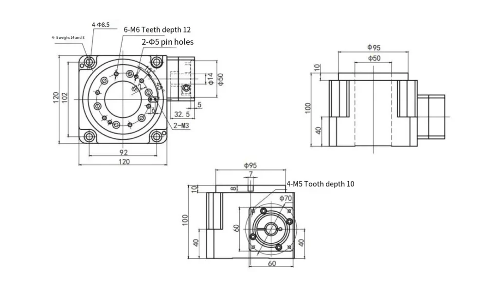THB120 Series Harmonic Drive Heavy Duty Rotary Table