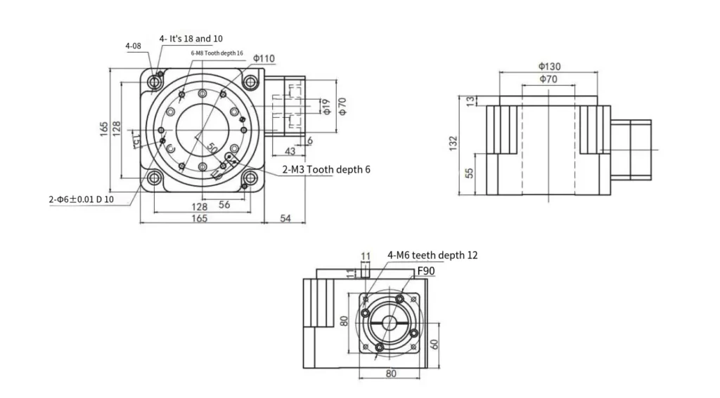 THB165 Series Harmonic Drive Heavy Duty Rotary Table