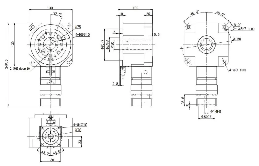 THD180 Series Precision Hollow Rotating Platform