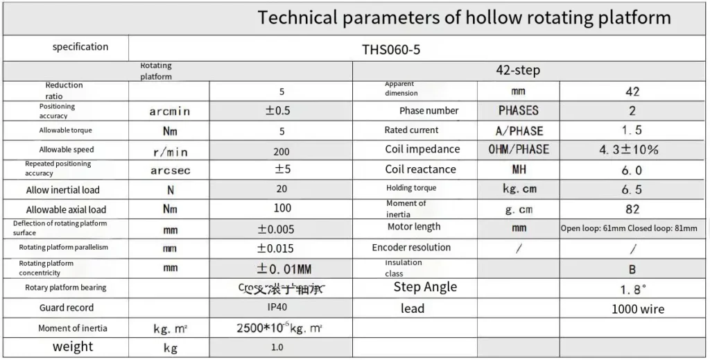 THS060 Series Precision Hollow Rotating Platform