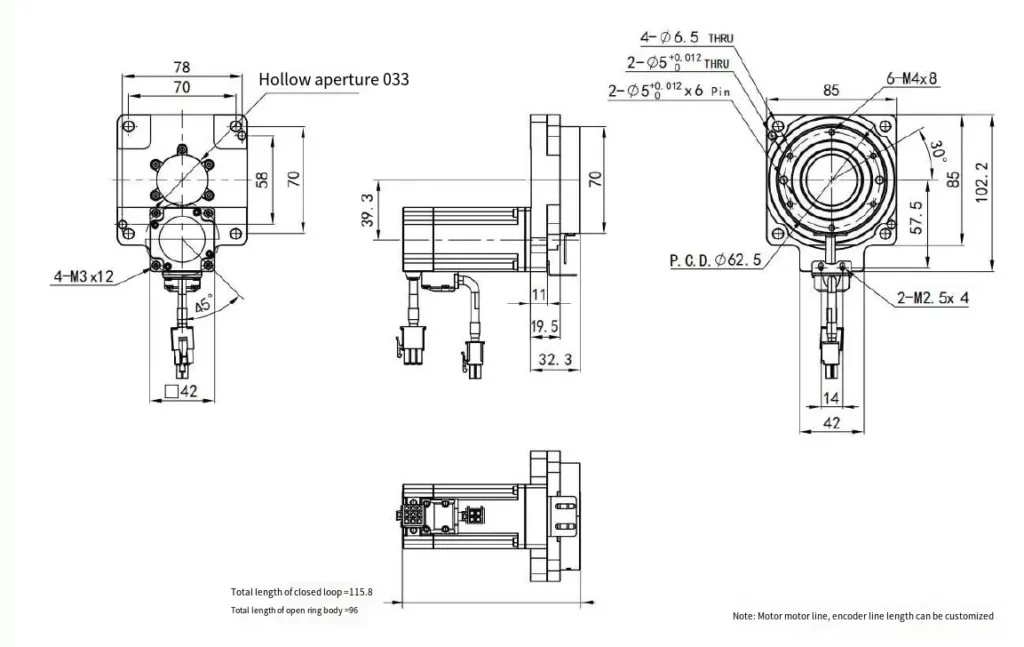 THS085 Series Precision Hollow Rotating Platform