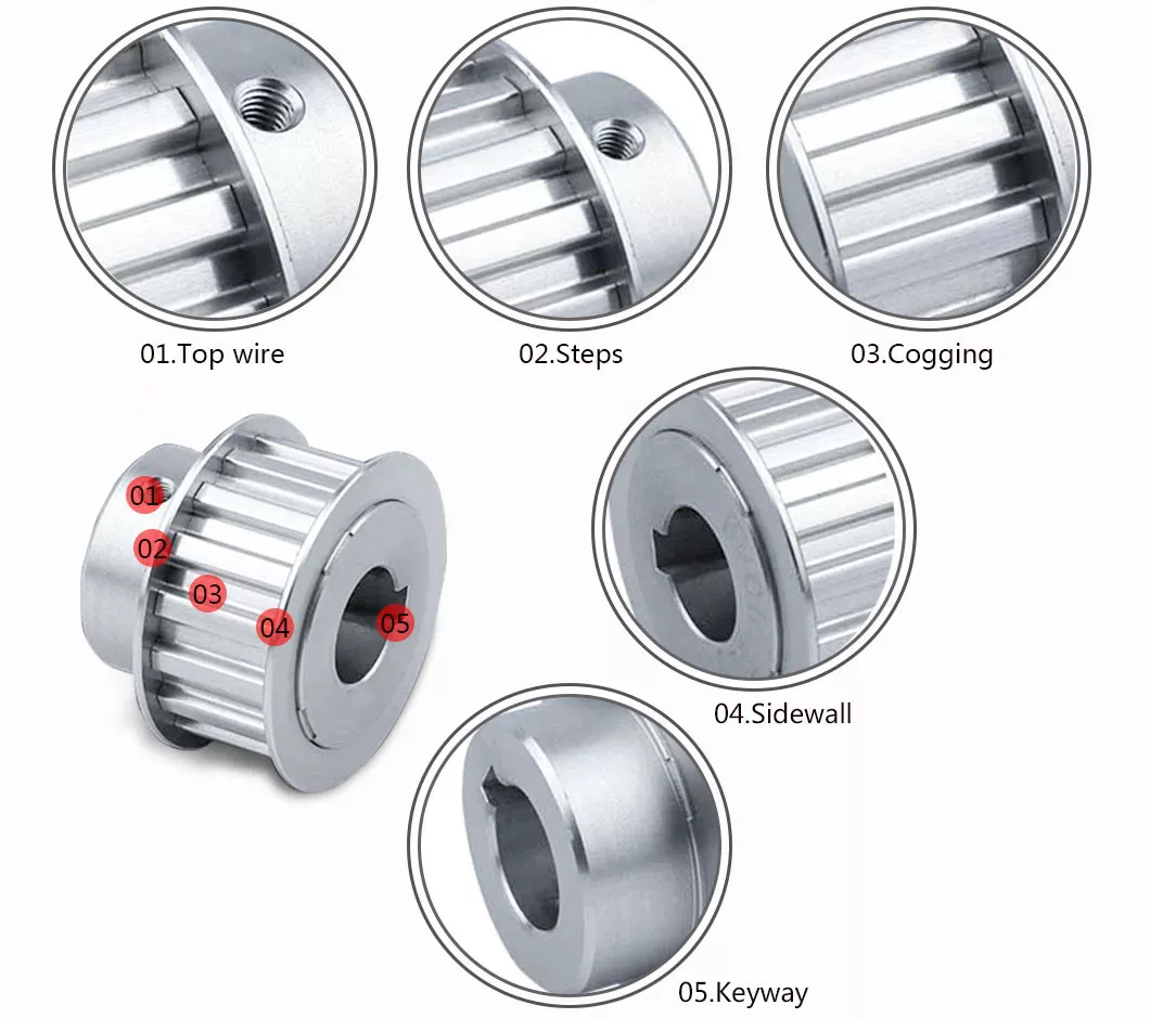 Low Noise Timing Belt Pulley HTD8M Type