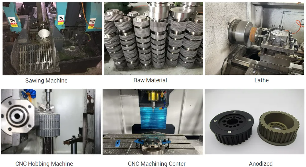 Customized Cast Iron Stainless Steel High Precision Timing Belt Pulley A/B/D/E/F/K Shape