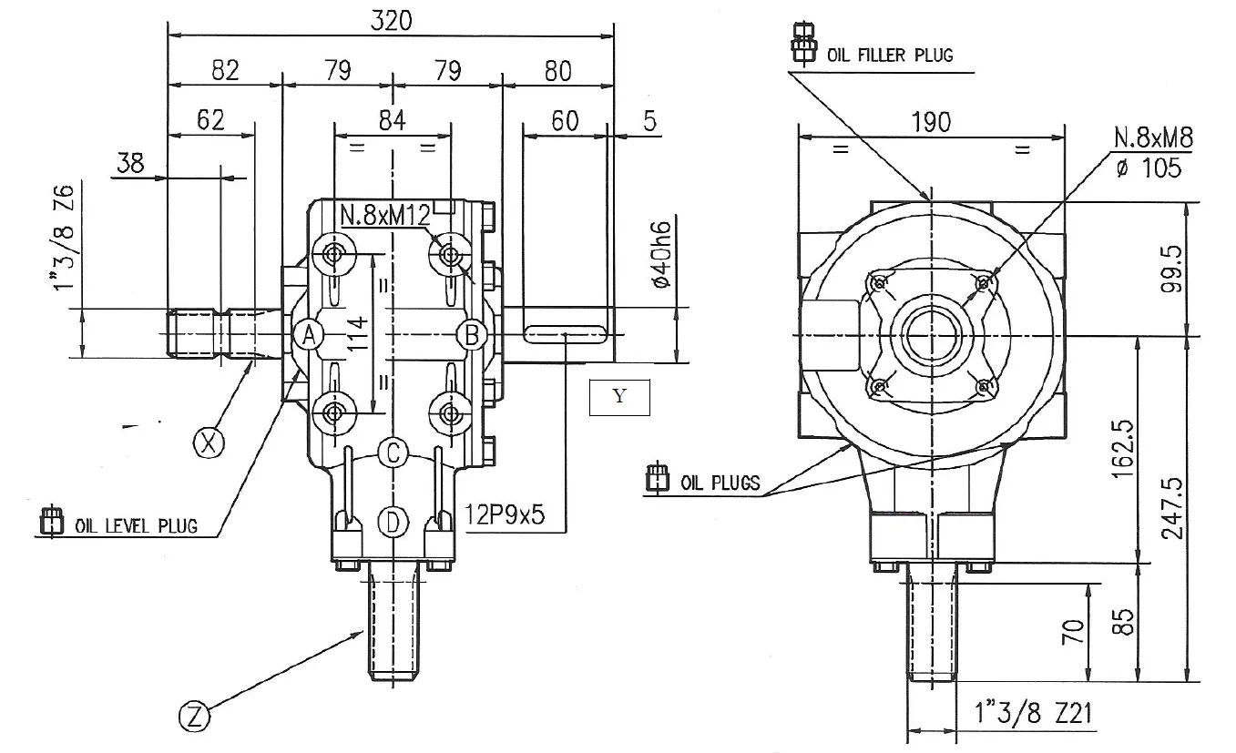 Round Baler Gearbox - Replacement of Comer Code T-304A 1:3