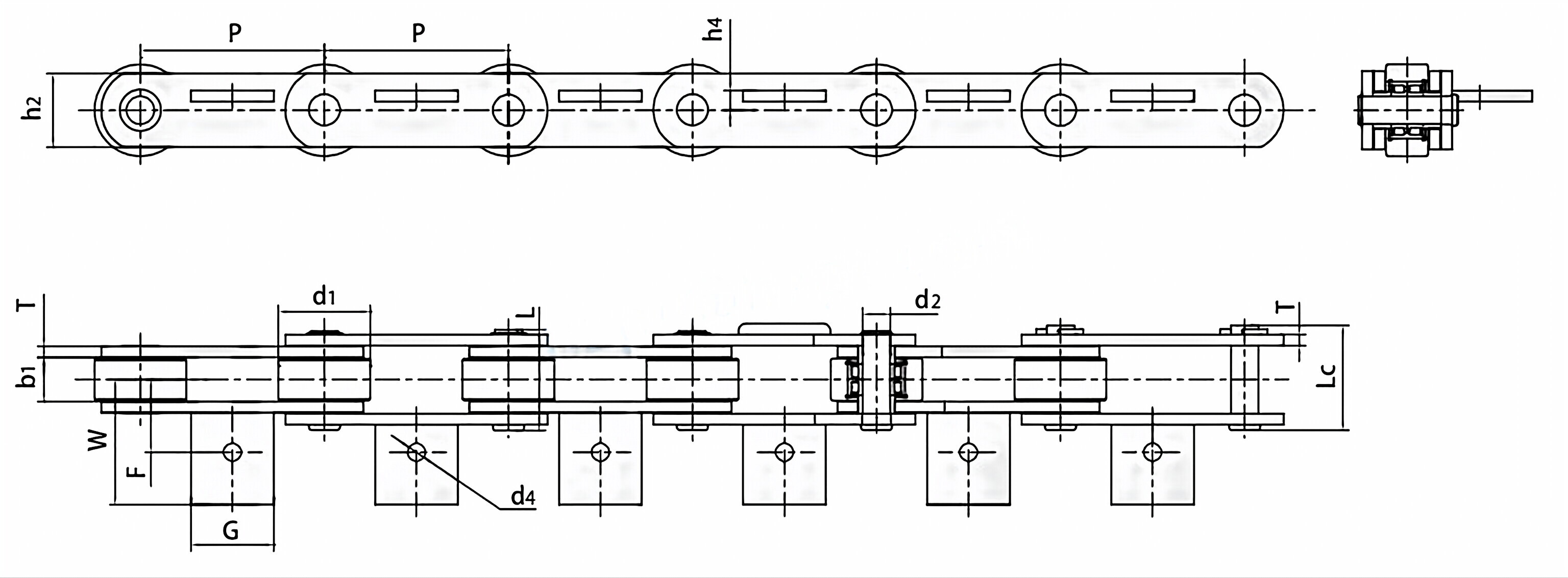 Tobacco Conveyor Chains P200F33