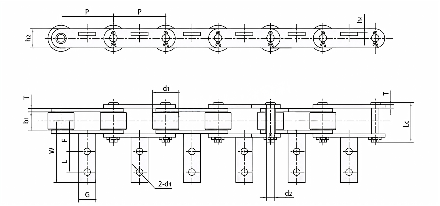 Tobacco Conveyor Chains P76.2F30