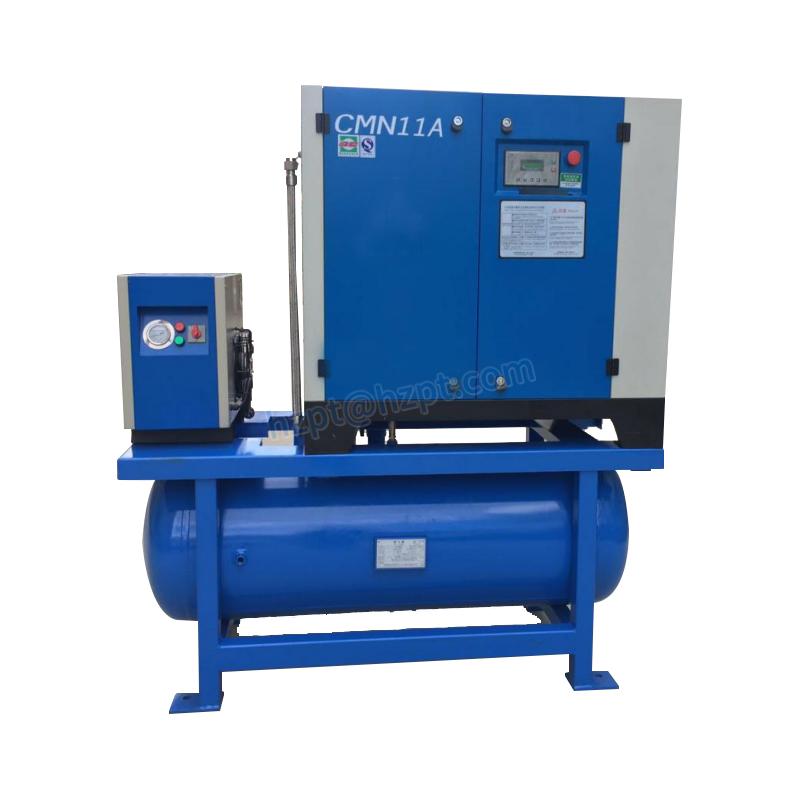 Popular Double Stage Dry Type Oil Free Screw Air Compressor Machine for CE