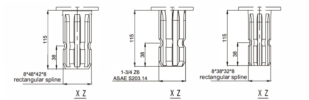 Pull-behind Mower Gearbox (Trailing Mower Gearbox) RDF-GC325 for Lawn Mower