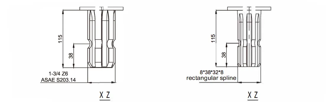 Pull-behind Mower Gearbox (Trailing Mower Gearbox) RDF-GC281 Replacement of Comer T-279D