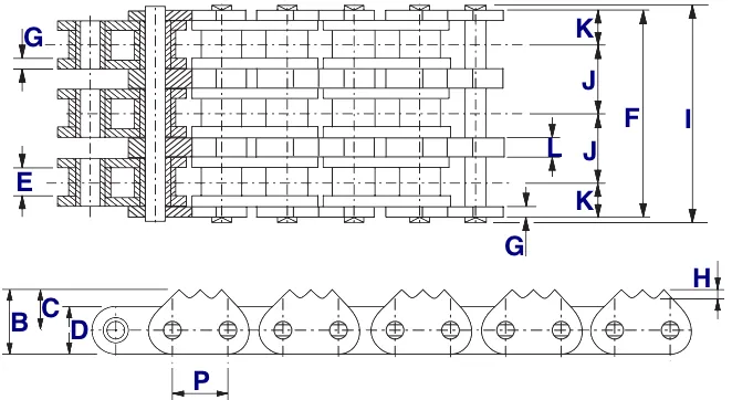 Sharp Top Roller Chain for Forestry and Timber Transportation