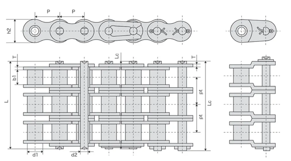 06CSS-3/35SS-3 Triplex Short Pitch Stainless Steel Bushing Chain