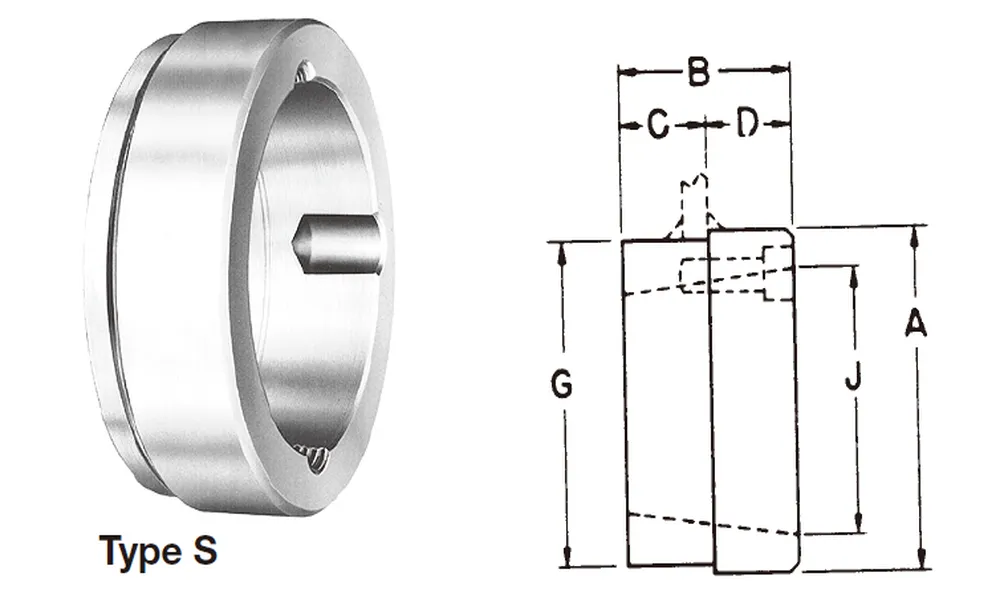 Type S Taper Lock Weld-On Hubs