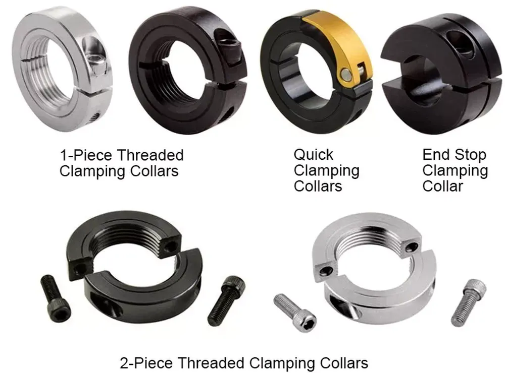 One Piece Double Wide Shaft Collars (Shaft Clamps) Inch Series