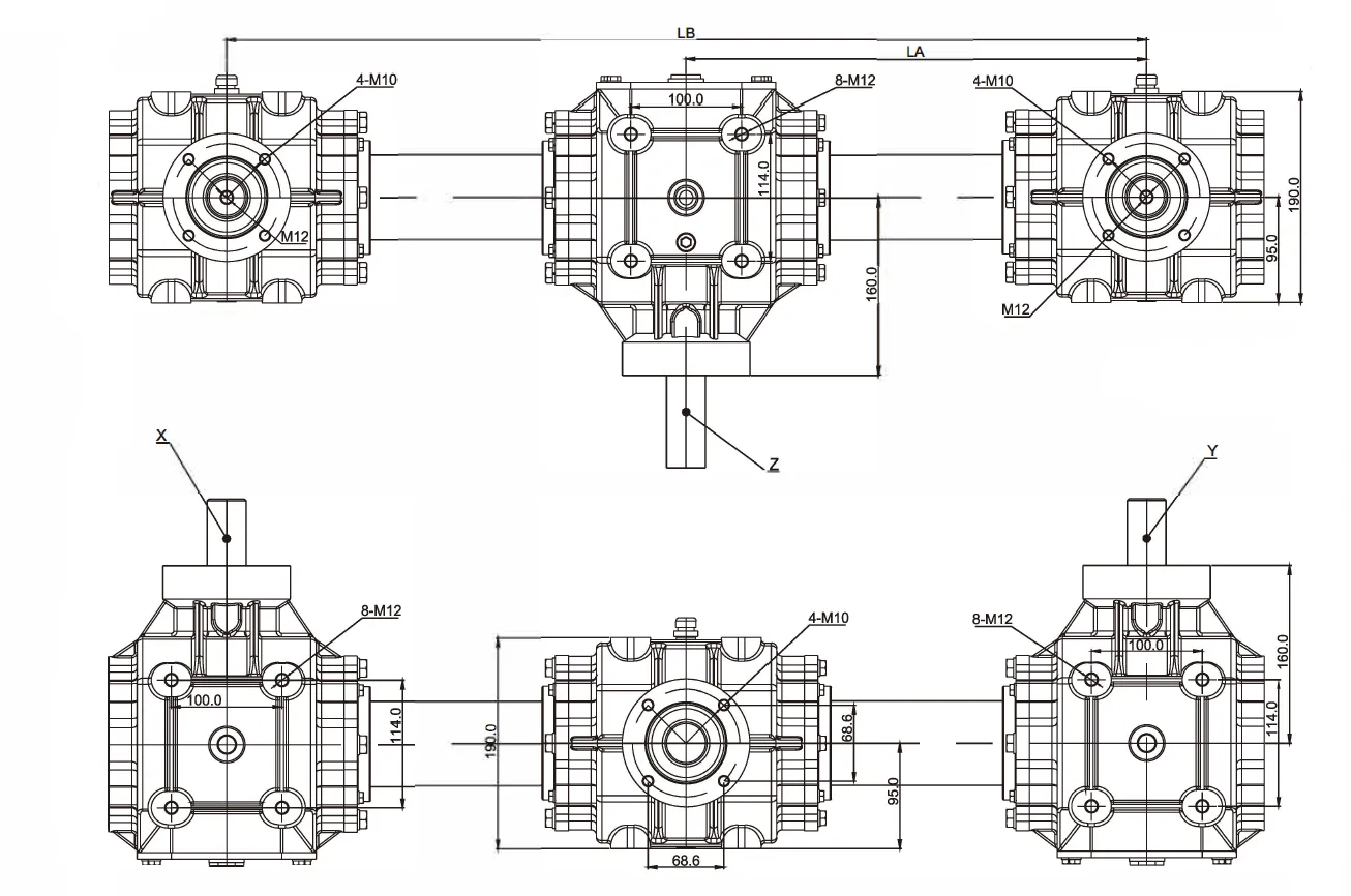 Fertilizer Seeder Gearbox EP190-R3 for Fertilizer Broadcaster