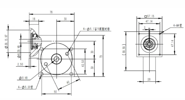 VRV030 Worm Gear Reducer for Military