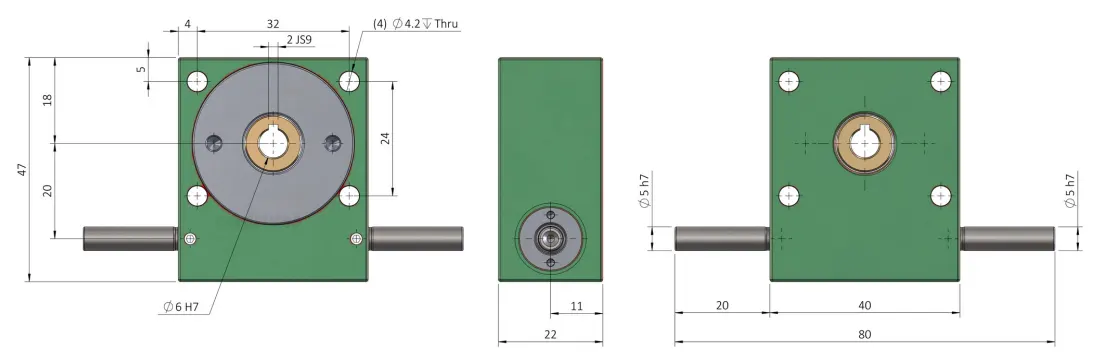 Worm Gearbox for Industrial Robotics, Solar Energy, Military Industry, VRV030 Replacement of Ondrives & Rino P20
