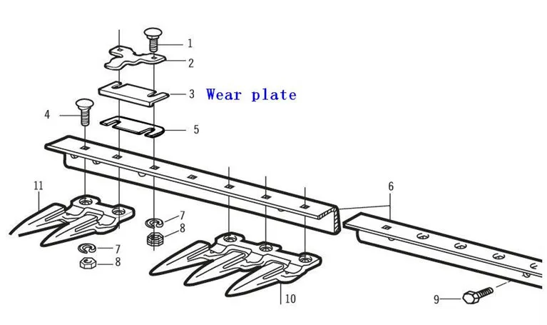 Wear Resistant Steel Plate 3316979M1 wear plate for Combine harvester replacement for John Deere, CLAAS, CNH