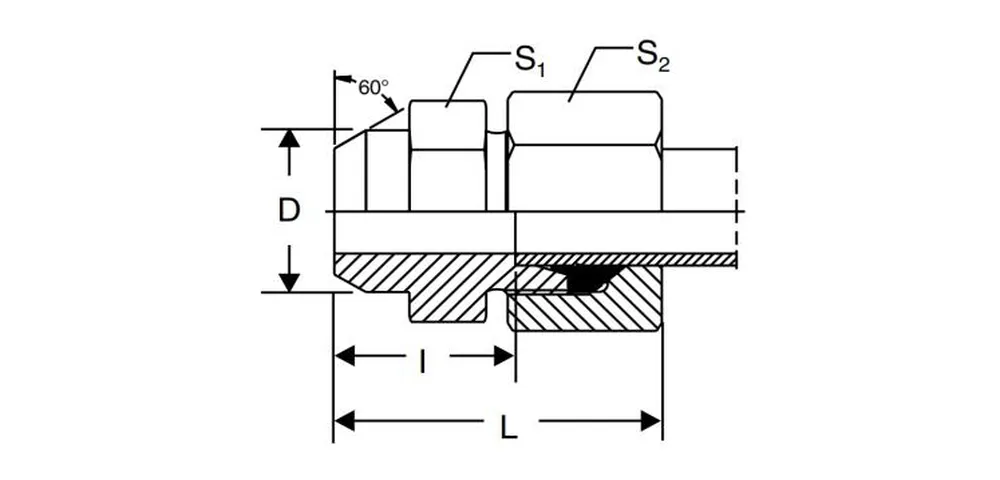 Weld Connector-AS Hydraulic Fittings