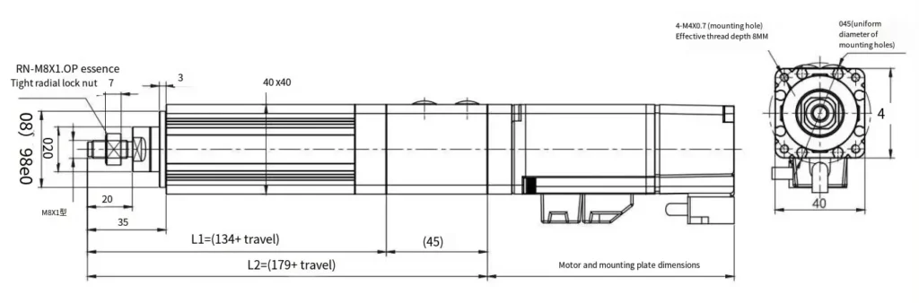 WG40 Series Electric Linear Actuator WG40 Series Electric Cylinder