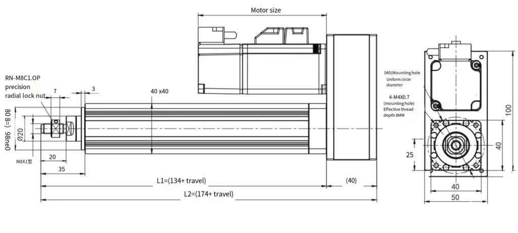 WG40 Series Electric Linear Actuator WG40 Series Electric Cylinder
