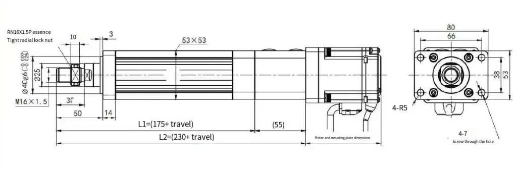 WG50 Series Electric Linear Actuator WG50 Series Electric Cylinder