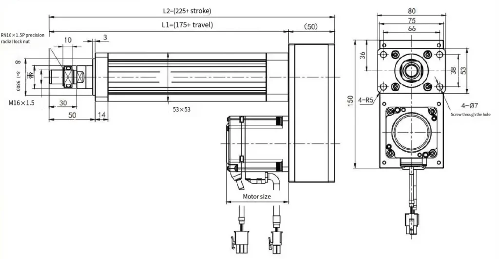 WG50 Series Electric Linear Actuator WG50 Series Electric Cylinder