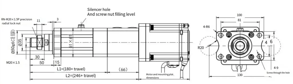 WG60 Series Electric Linear Actuator WG60 Series Electric Cylinder
